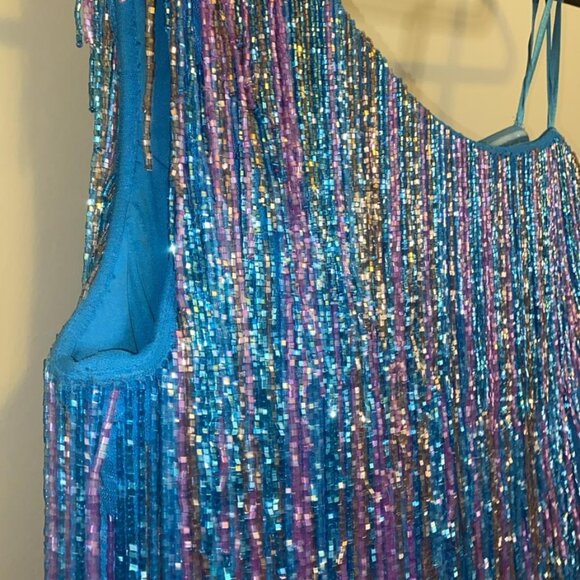Liv Foster Beaded One Shoulder Mini Dress - Picture 7 of 12